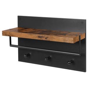 Wandgarderobe Mocksville Zwart/bruin