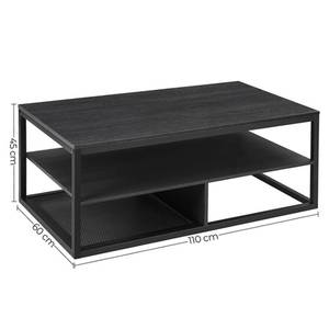 Salontafel Didy zwarte eikenhouten look/zwart