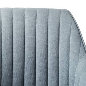 Chaise à accoudoirs Ermelo rotatif - Tissu / Chêne massif - Bleu clair - Lot de 2