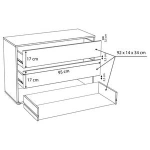 Caisson de bureau Dawson Largeur : 99 cm