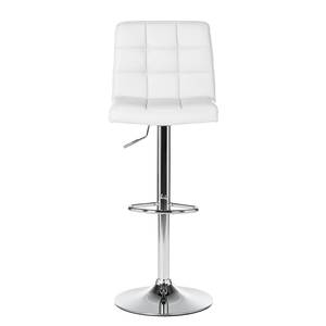 Tabouret de bar Fitzgerald Blanc / Chrome - Lot de 2