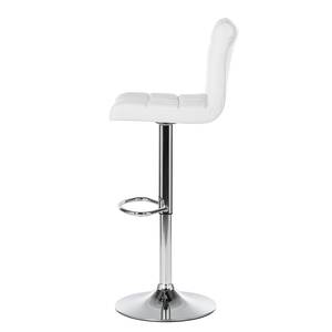 Tabouret de bar Fitzgerald Blanc / Chrome - Lot de 2