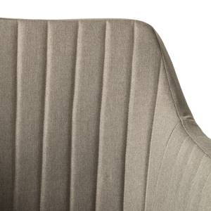 Chaise à accoudoirs Leedy I Tissu Zea: Beige - Lot de 2