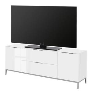 Tv-meubel Trend glas - hoogglans wit/chroomkleurig