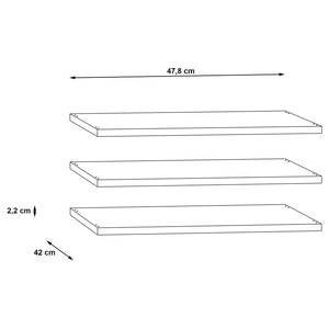 Inlegplanken Dawson (set van 3) Breedte: 48 cm