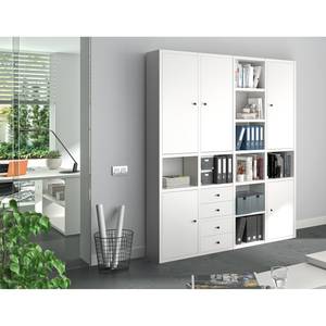 Combinazione di mobili Emporio II Tamburato / Bianco laccato - Bianco laccato