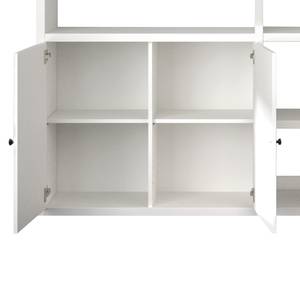 Armoire de bureau Emporio IX Panneau alvéolaire / Blanc verni - Blanc laqué