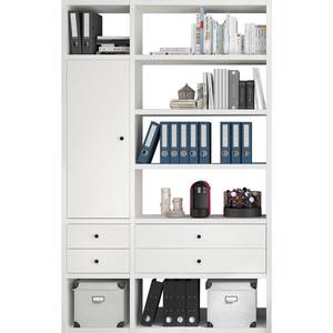 Étagère de bureau Emporio IV Panneau alvéolaire / Blanc verni - Blanc laqué