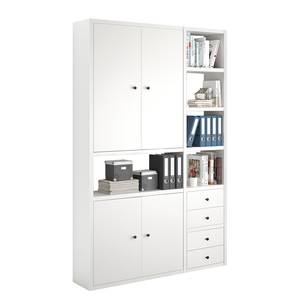 Aktenschrank-Kombination Emporio IV Wabenplatte / Lack Weiß - Lack Weiß