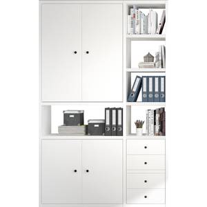 Combinazione di mobili Emporio IV Tamburato / Bianco laccato - Bianco laccato