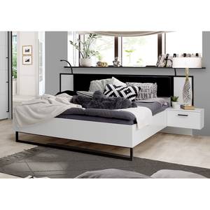 Bedframe Dawson Zwart - Wit - Plaatmateriaal - 286 x 98 x 207 cm