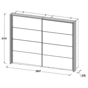 Passe-partout Hagen II Zwart - Plaatmateriaal - 281 x 215 x 24 cm