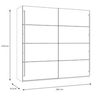 Schwebetürenschrank Dawson Breite: 220 cm