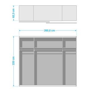 Armoire à portes coulissantes Hagen Noir - Marron - Bois manufacturé - 270 x 210 x 61 cm