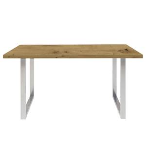 Table Alton Imitation chêne Artisan - Largeur : 140 cm - Argenté
