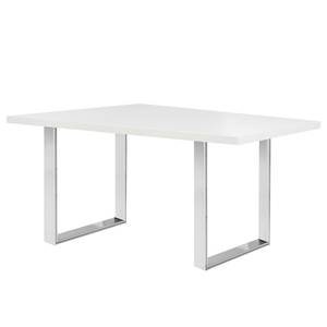 Eettafel Alton Wit - Breedte: 160 cm - Zilver