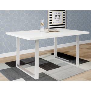 Table Alton Blanc - Largeur : 160 cm - Argenté