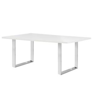 Eettafel Alton Wit - Breedte: 180 cm - Zilver