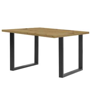 Table Alton Imitation chêne Artisan - Largeur : 140 cm - Noir