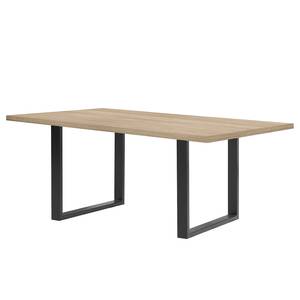 Eettafel Alton Sonoma eikenhouten look - Breedte: 180 cm - Zwart