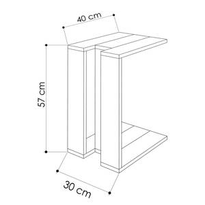 Bijzettafel Malika wit