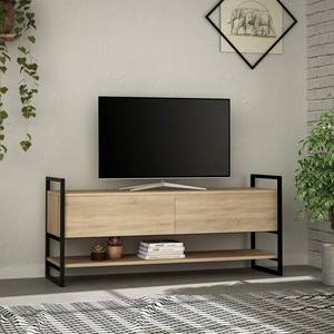 Tv-meubel Montone metaal - eikenhouten look/zwart