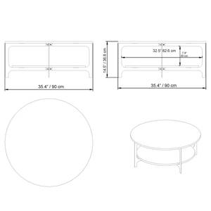 Salontafel Venla metaal - zwarte marmeren look