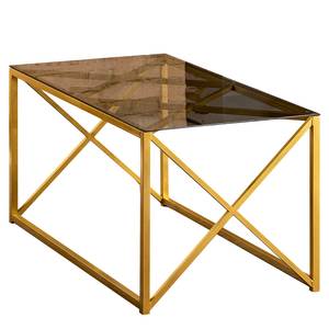 Tavolino da salotto Graham Vetro / Metallo - Oro / Grigio