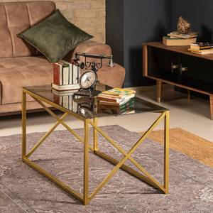 Couchtisch Graham Glas / Metall - Gold / Grau