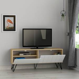 Tv-meubel Eslo metaal - eikenhouten look/wit