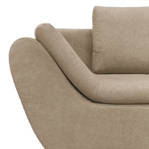 Ecksofa Borga Flachgewebe - Microfaser Sole: Taupe - Longchair davorstehend rechts