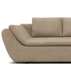 Ecksofa Borga Flachgewebe - Microfaser Sole: Taupe - Longchair davorstehend rechts