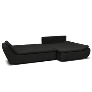 Ecksofa Borga Flachgewebe - Microfaser Sole: Anthrazit - Longchair davorstehend rechts