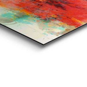 Quadro Leone acquarellato Stampa su legno - Multicolore