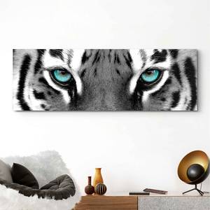 Afbeelding Sibirischer Tiger Wild Print op hout - zwart