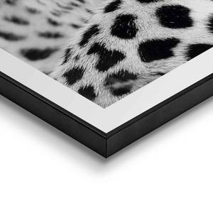 Ingelijste afbeelding Leopard Safari Print in houten lijst - zwart