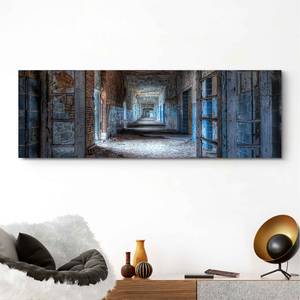 Afbeelding Urban Exploring Print op hout - blauw