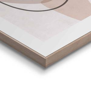 Tableaux déco Abstrait (3 éléments) Impression dans cadre en bois - Beige