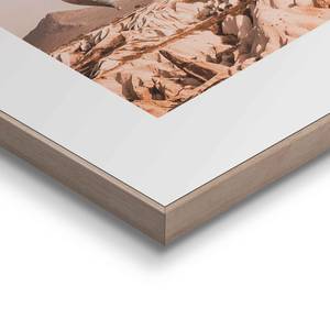 Set afbeeldingen Reizen (5 stk) Print in houten frame - bruin