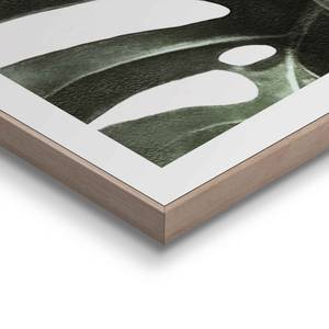 Set afbeeldingen Natuur Lijnen (5 stk) Print in houten frame - groen