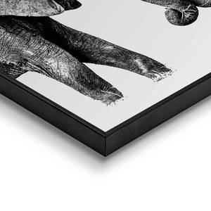 Set afbeeldingen Moderne Liefde (3 stk) Print in houten lijst - zwart