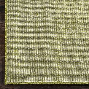 Laagpolig vloerkleed Good Times I polypropeen/katoen - Groen - 65 x 90 cm