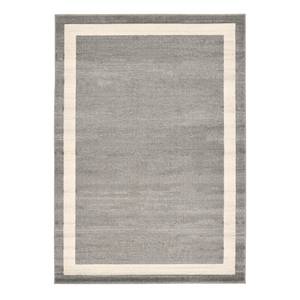 Kurzflorteppich Good Times V Polypropylene / Baumwolle - Grau - 185 x 275 cm
