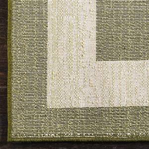 Laagpolig vloerkleed Good Times V polypropeen/katoen - Groen - 185 x 275 cm