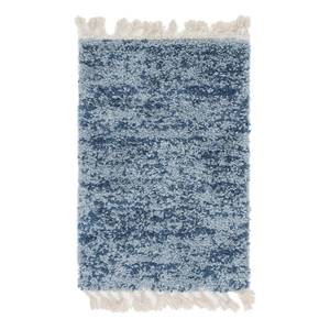 Hochflorteppich Top Shag III Polypropylene / Jute - Blau - 65 x 90 cm