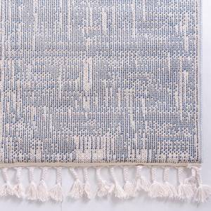 Hoogpolig vloerkleed Top Shag III polypropeen/jute - Blauw - 65 x 90 cm