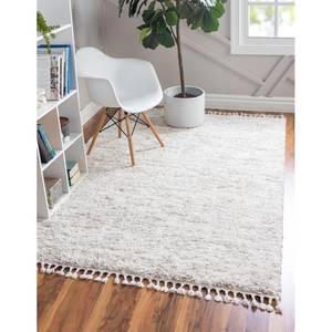 Tappeto a pelo lungo Top Shag III Polipropilene / Juta - Bianco crema - 150 x 245 cm