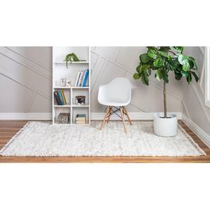 Tappeto a pelo lungo Top Shag III Polipropilene / Juta - Bianco crema - 150 x 245 cm