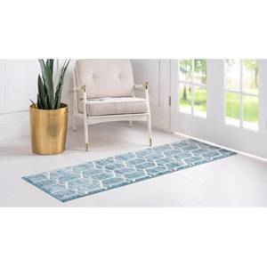 Läufer Titan Trellis I Polypropylene / Jute - Blau