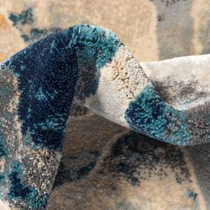 Laagpolig vloerkleed Illusion I polypropeen/katoen - Marineblauw - 150 x 245 cm